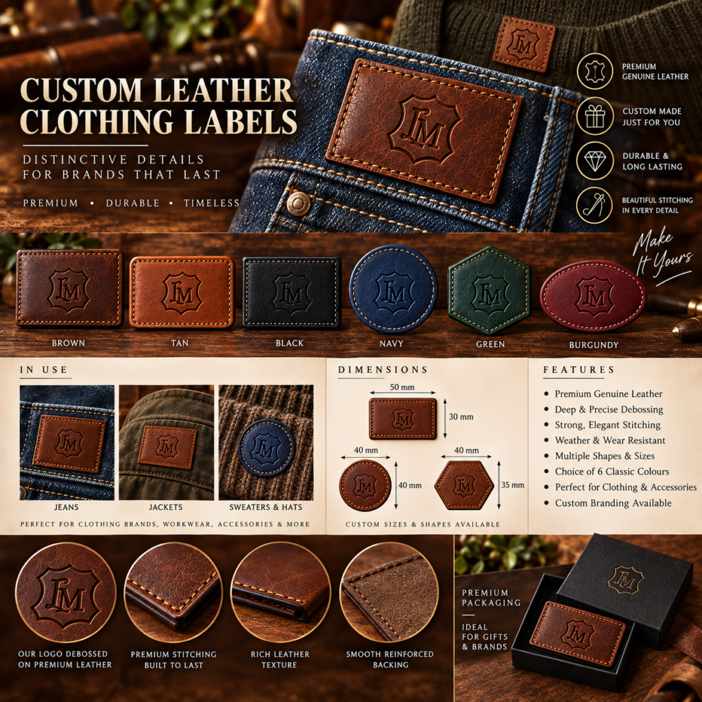 Custom Leather Clothing Labels