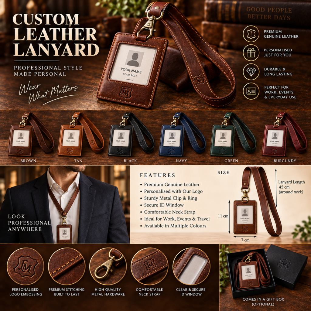 Custom Leather Lanyard