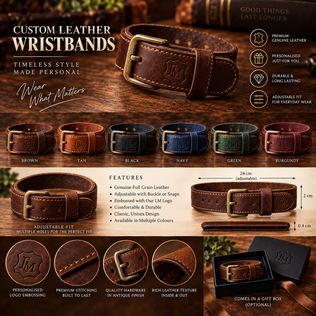 Custom Leather Wristbands