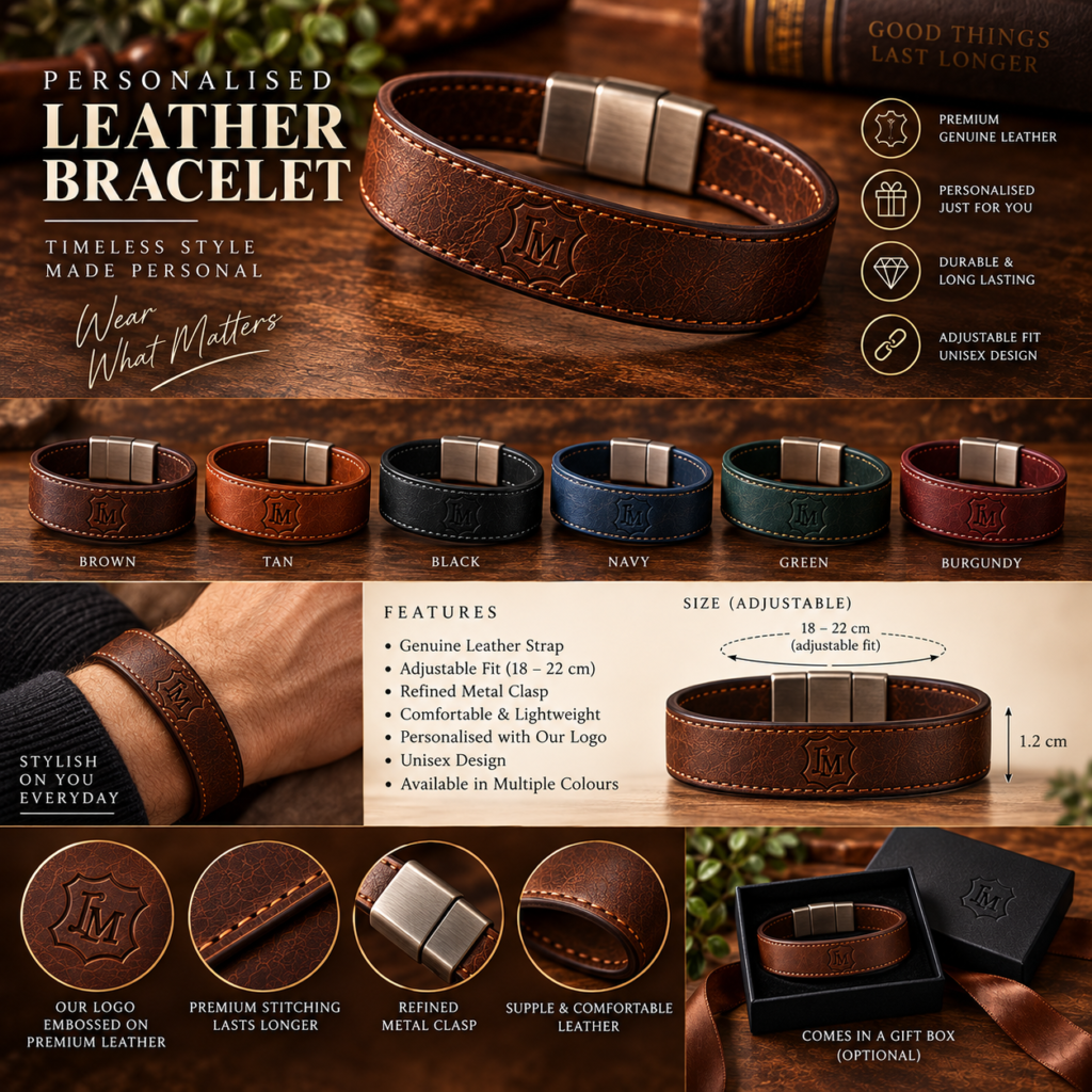 Personalised Leather Bracelet