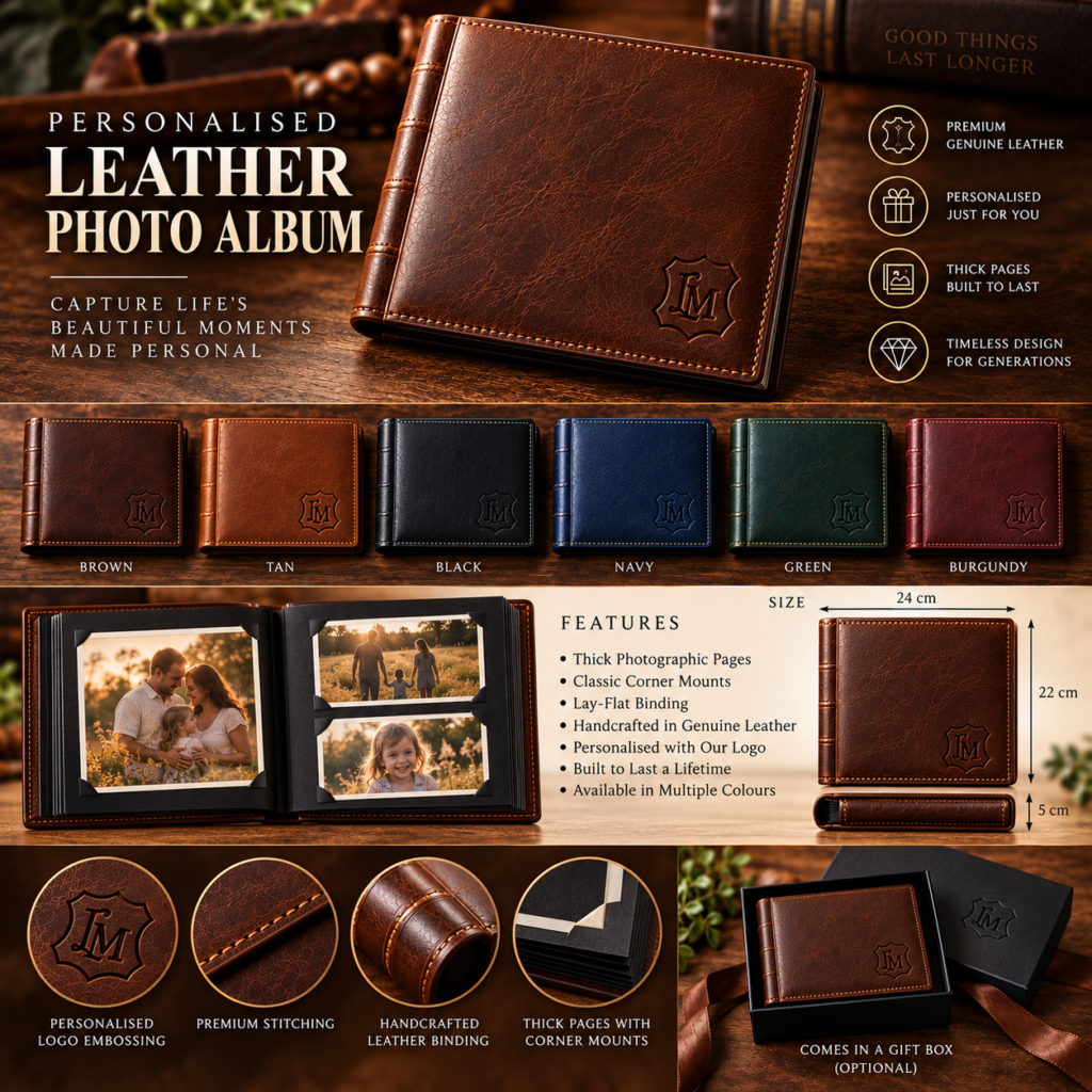 Personalised Leather Photo Album