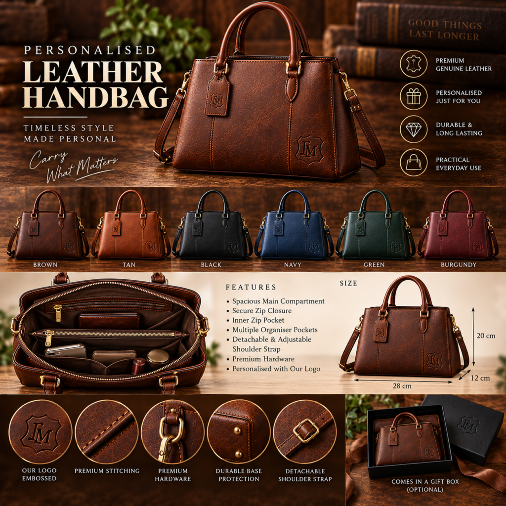 Personalised Leather Handbag