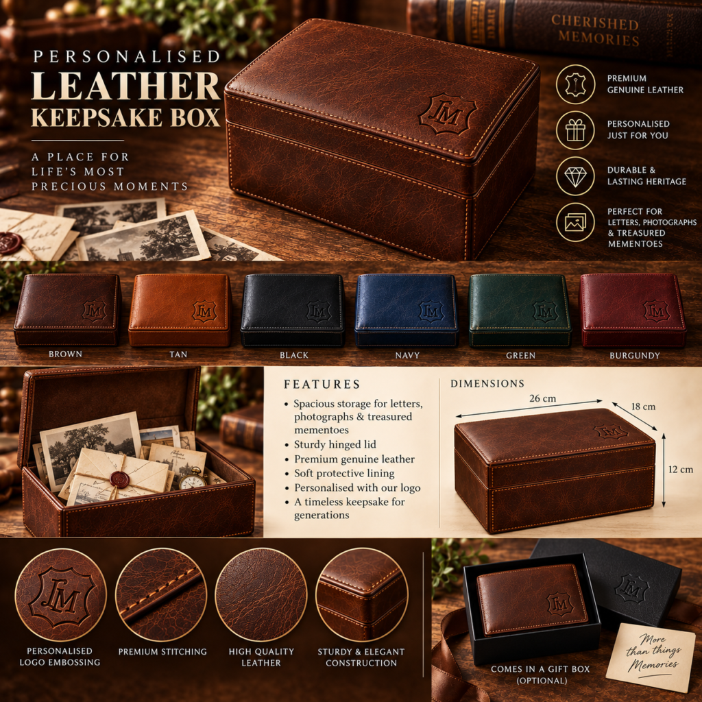 Personalised Leather Keepsake Box