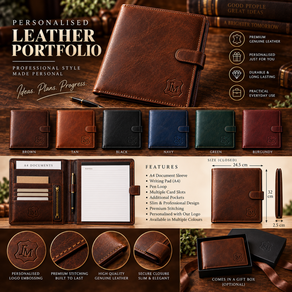 Personalised Leather Portfolio