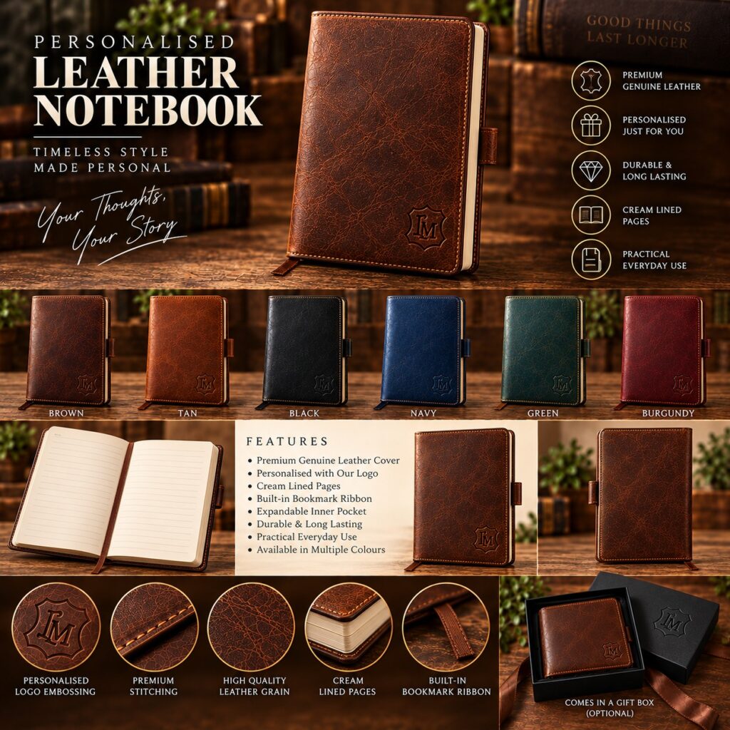 Personalised Leather Notebook