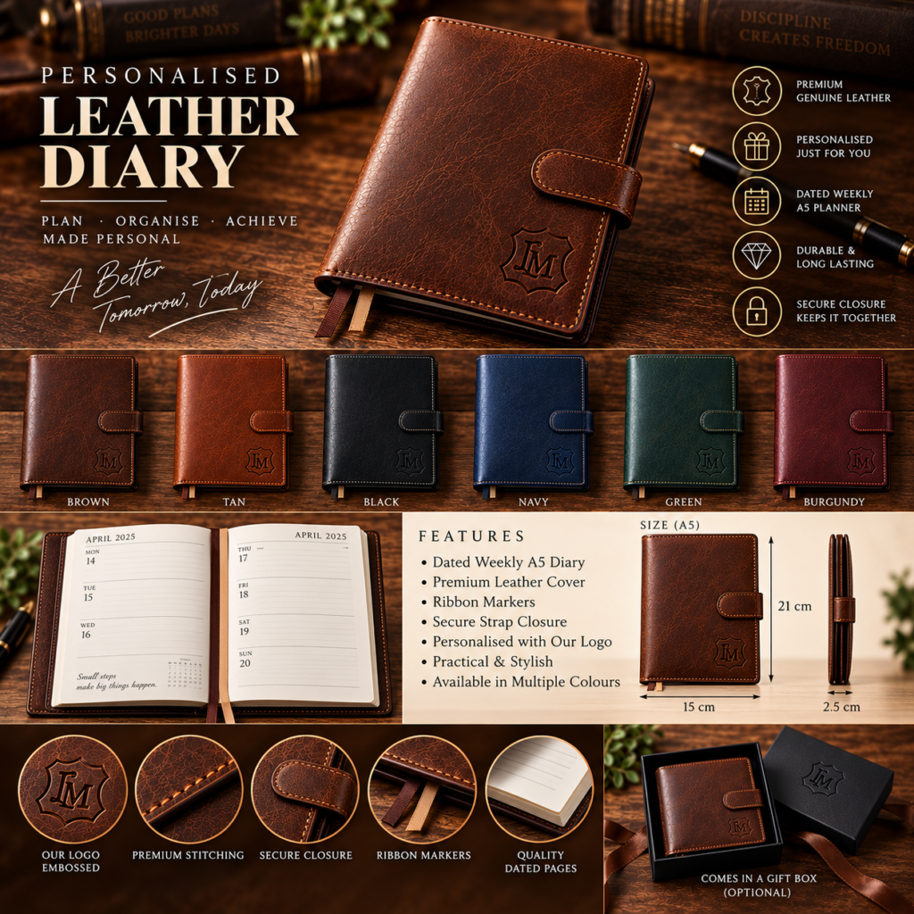 Personalised Leather Diary