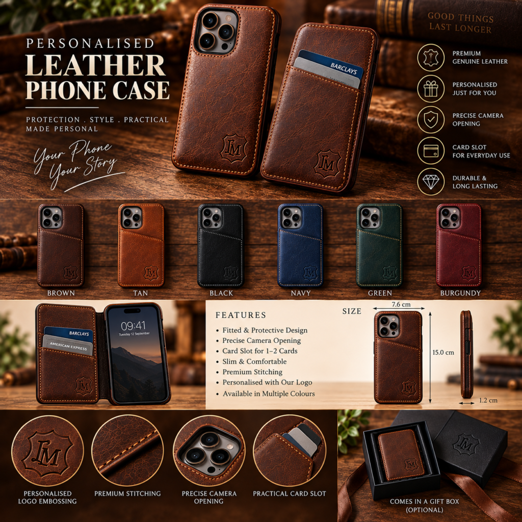 Personalised Leather Phone Case